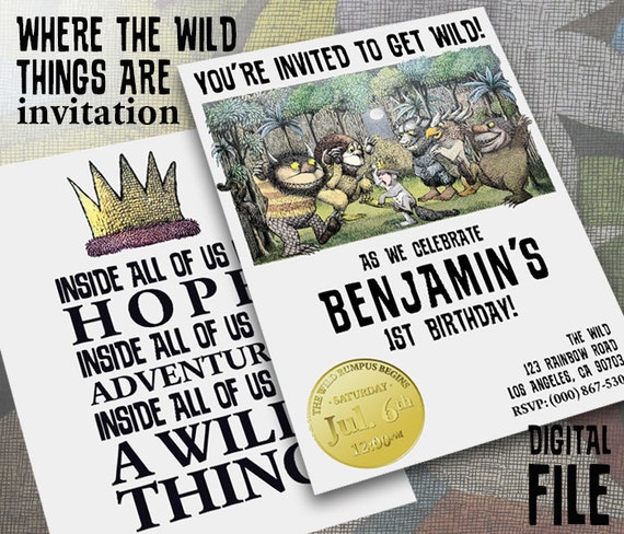 Where The Wild Things Are Birthday Invitations 9