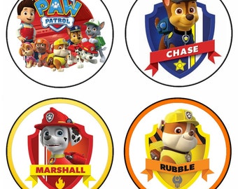 Paw patrol, patrol dog, patch, sheet metal, pendant, carpet.