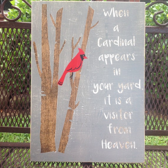 Visitor From Heaven Cardinal Visits by BambisLitlCraftRoom on Etsy