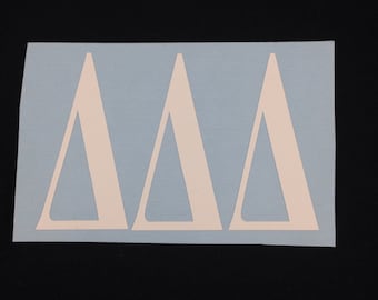 Delta Delta Delta, Tri Delta SororityDecal 3x4"