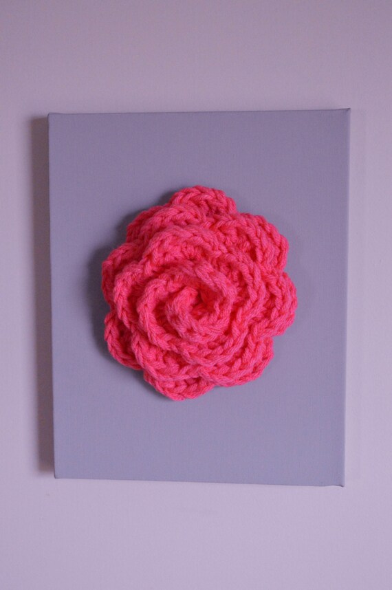 Items similar to Crochet Flower Wall Art on Etsy