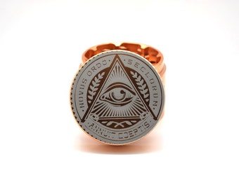 All Seeing Eye Mason Illuminati Herb Weed Grinder Aluminum Custom Laser Engraved