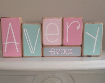Baby Name Blocks - Custom Baby Gift