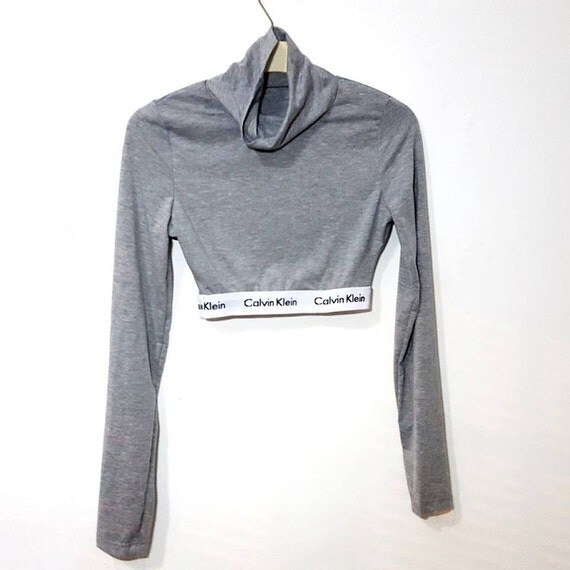 calvin klein turtleneck crop top