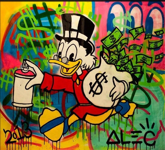 Alec Monopoly oil painting on canvas Mr Scrooge by Paintingareus