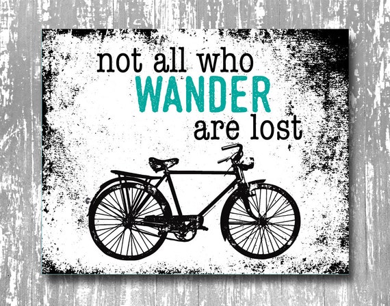 Items similar to Not all who wander are lost art print, not all who ...