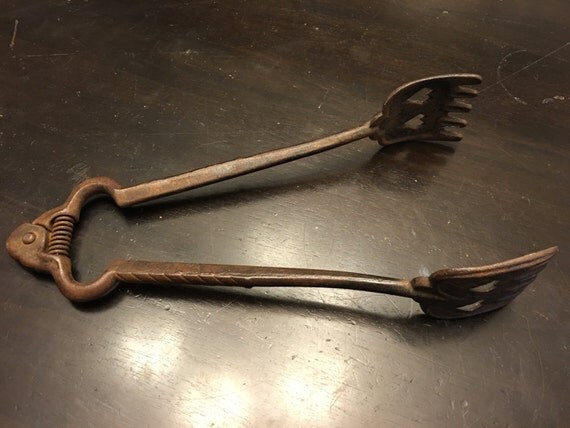 cast iron coal tongs