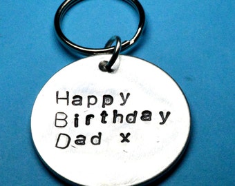 Dad gift, Dads Birthday gift, Fathers gift, Gifts for dad, gift for father, Dads keyring,Gift ideas for dad, father keychain ,Handstamped UK