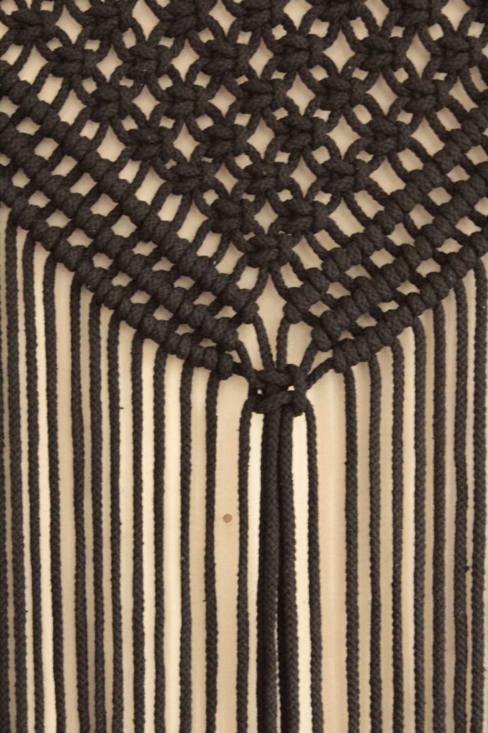 Black macrame wall hanging large macrame by TheWovenDreamFactory