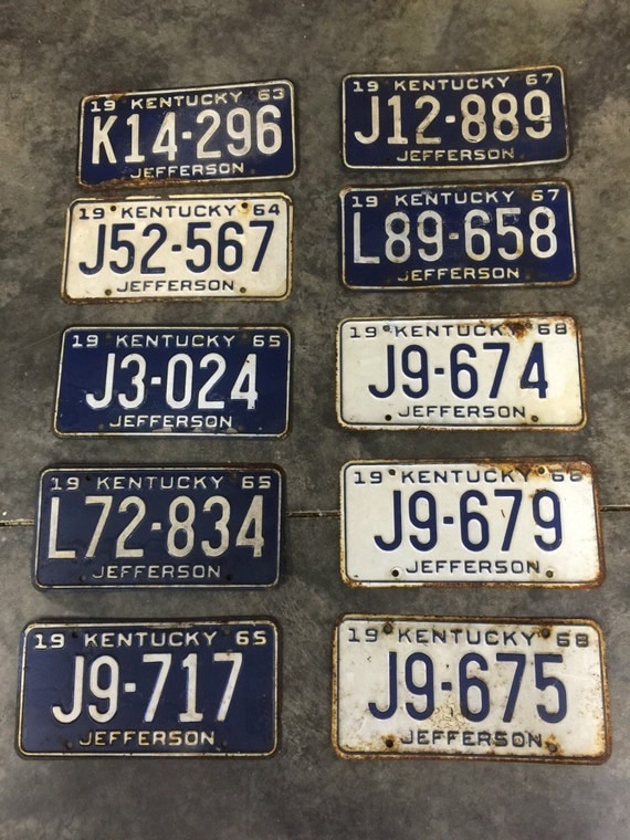 Old Kentucky License Plates KY License Plate