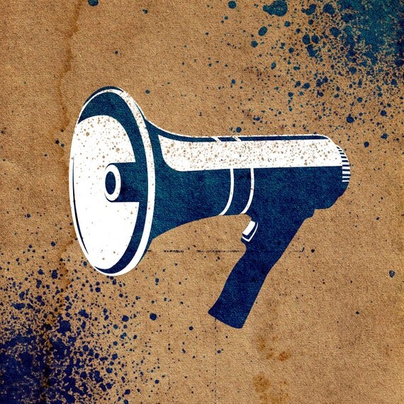 Megaphone Stencil