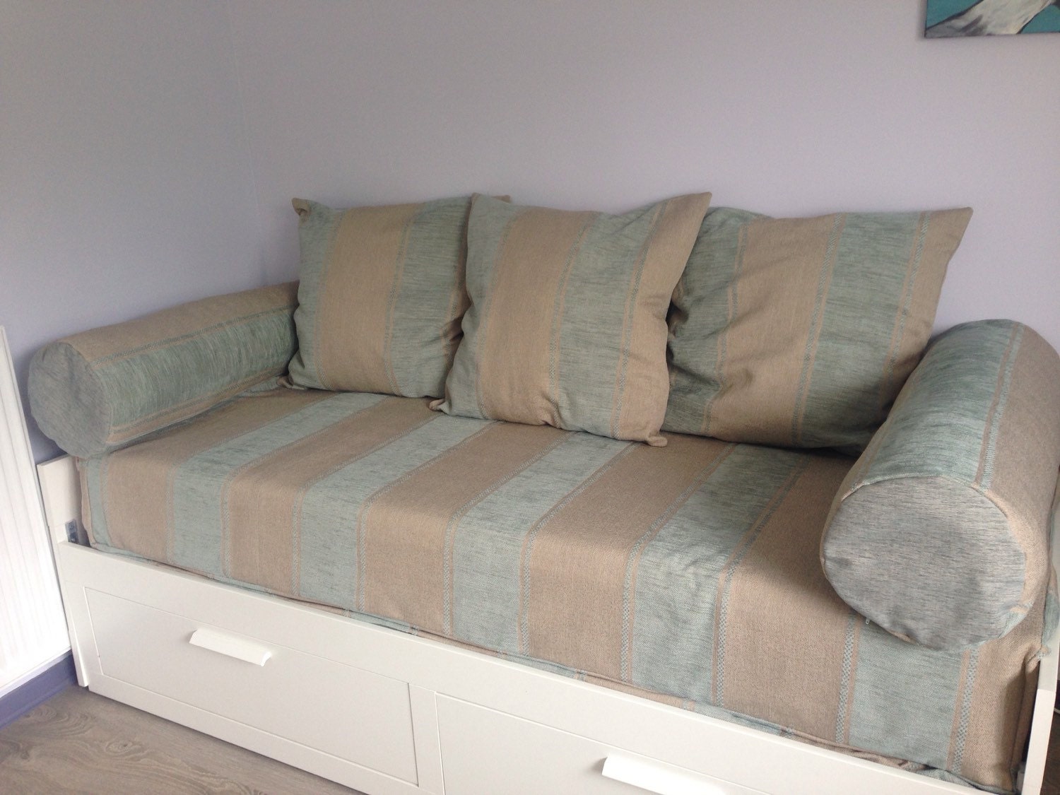 Storage unite Ikea day bed set cover with 2 bolster covers