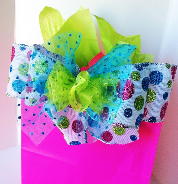 Items similar to Set of 3 gift bows Wine Bottle Décor Gift wrapping
