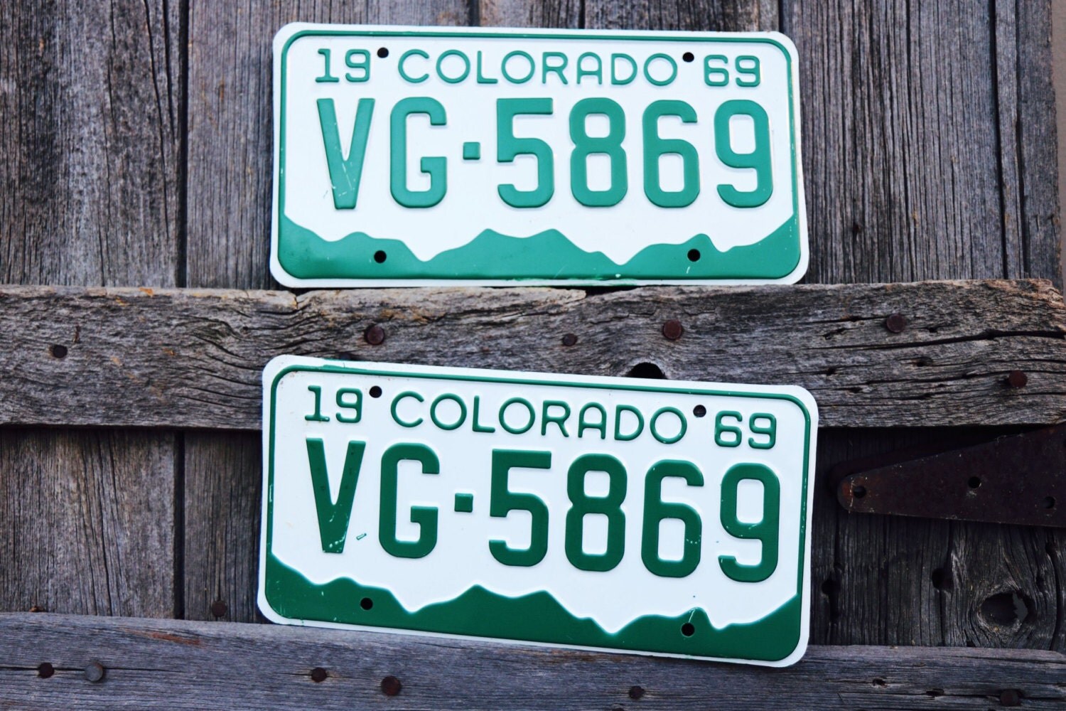 1969 Set Colorado License Plates Unused 'VG by AmericanAntique