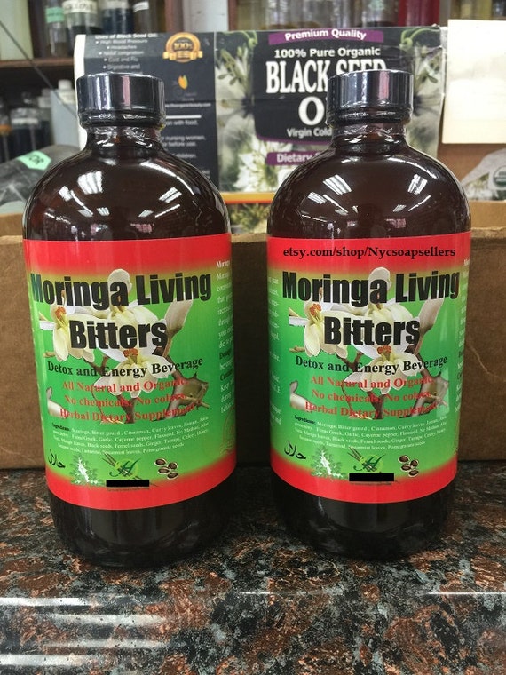 Moringa Living Bitters 16fl oz Detox & Energy by NycSoapSellers