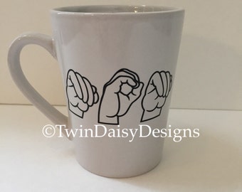 Mom - American Sign Language (ASL) 14oz Coffee Mug