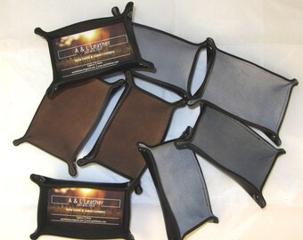 Sale- Half price Sale - Leather and Suede Lined Business Card Holder with 100% Leather