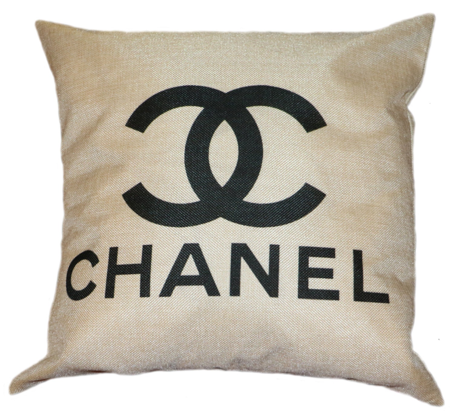 Chanel Inspired Throw Pillow Cover Decorative by GREENPANTHERINC