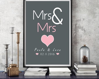 Lesbische hochzeitsgeschenk Etsy