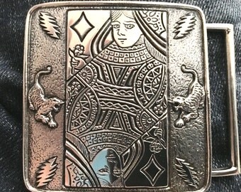 Grateful Dead Belt Buckle in Sterling Silver