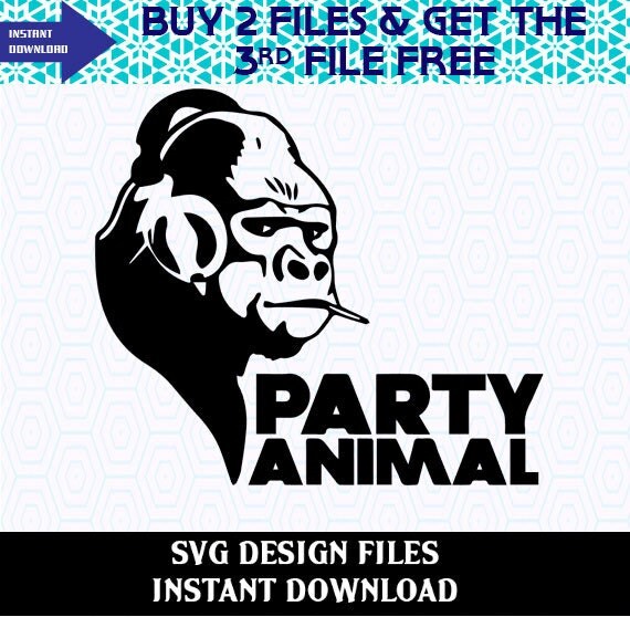 Download Party Animal Car Vinyl Decal Vector SVG files by ...