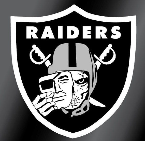 Skull Oakland Raiders Vinyl Decal Sticker