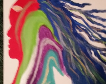 Siloute, siloute art, alternative art, strange art, weird art, freaky art, colorful art, multiple canvas, acrylic painting, 12×12 canvas