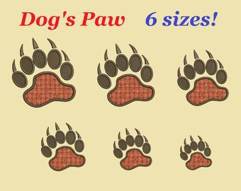 Dog's Paw embroidery designs aplique Dog's paw design embroidery machine