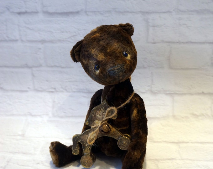 Black Teddy Bear artists , Teddy Bear artists , handmade toy , OOAK teddy bear with