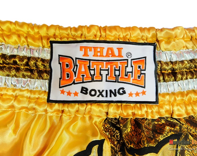 Thai Battle Boxing Shorts Martial Arts - Gold