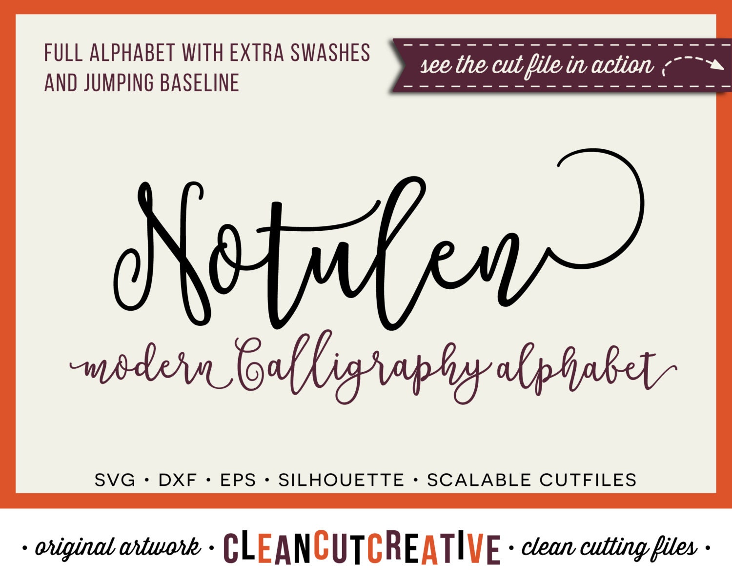 Download Full Alphabet SVG Fonts Cutfile - Modern Calligraphy ...