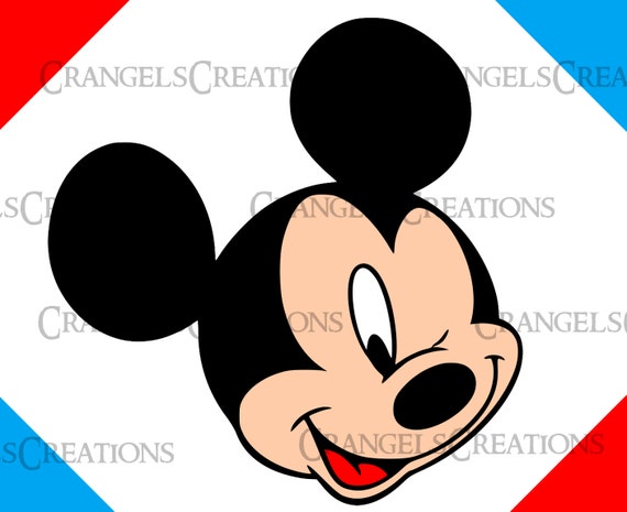 Mickey Mouse Winking Head .SVG .dxf .png by CrangelsCreations