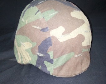 Kavar Helmet with Woodland Camo Cover and Liner