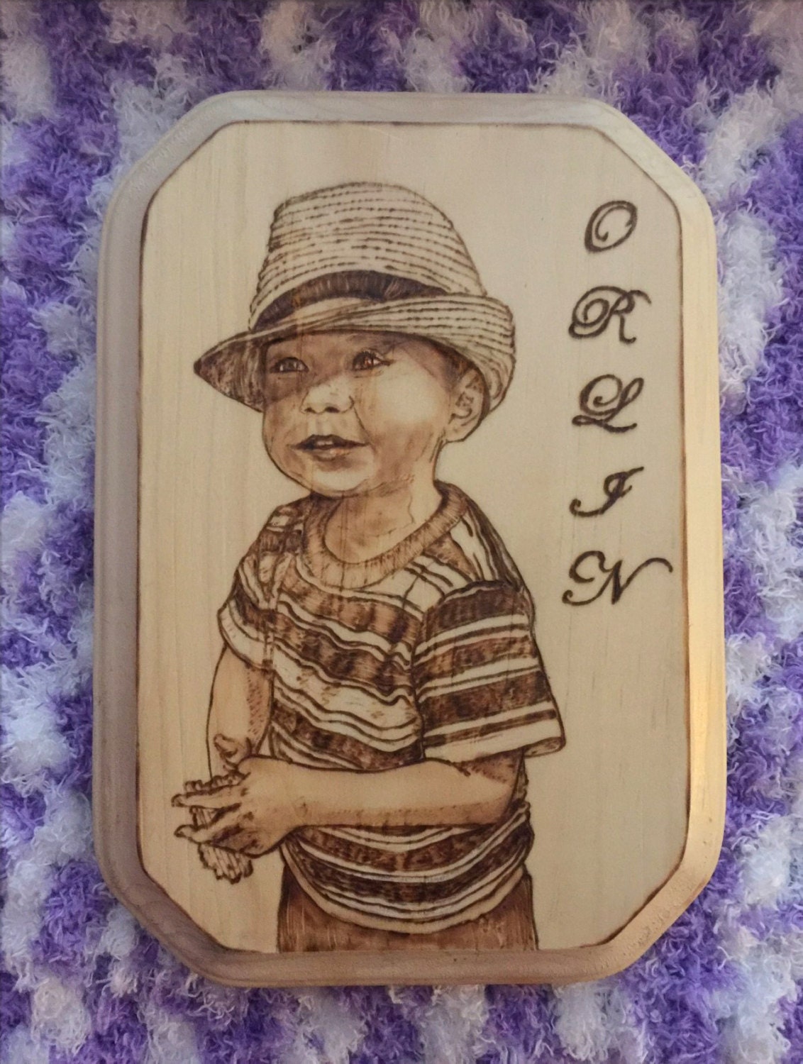 Personalized Wood Burning Art Custom Portrait Pyrography