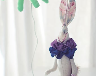 Ooak hand made art doll, soft toy, decoration.