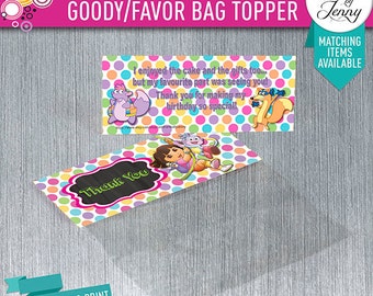 DORA the EXPLORER Party Favor/goody bag topper - Digial download