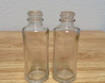 Vintage Cepacol Glass Bottles Vintage Clear Glass Medicine Bottles