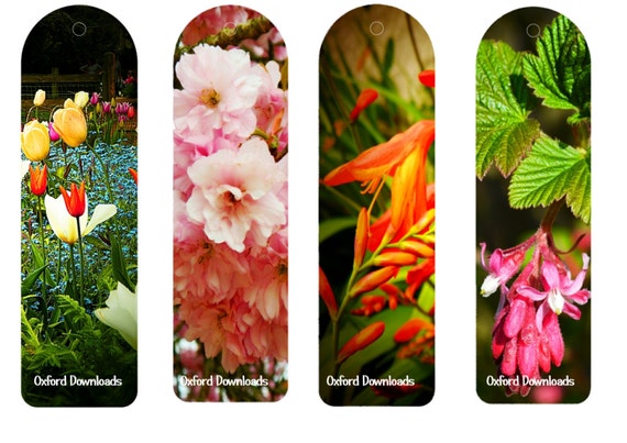 floral print floral bookmarks printable by oxforddownloads on etsy