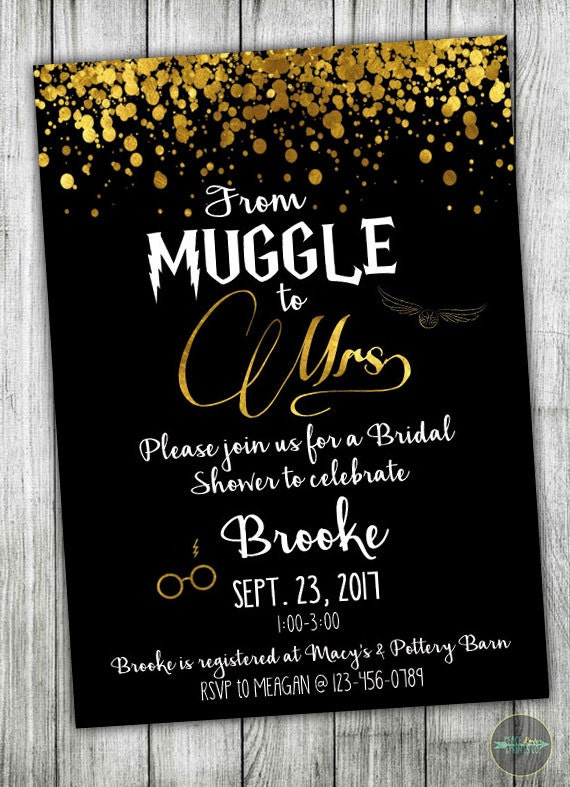 Harry Potter Bridal Shower Invitations 6