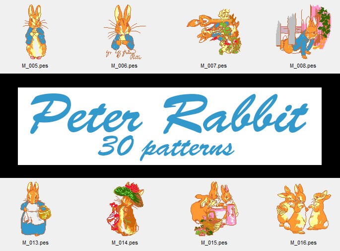 Peter Rabbit Machine Embroidery Designs 4 by embroiderizefactory