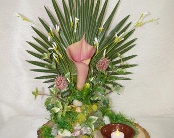Calla lily centerpiece, Floral Arrangement, Home Decor, Calla lily, Floral art, LED, FREE SHIPPING