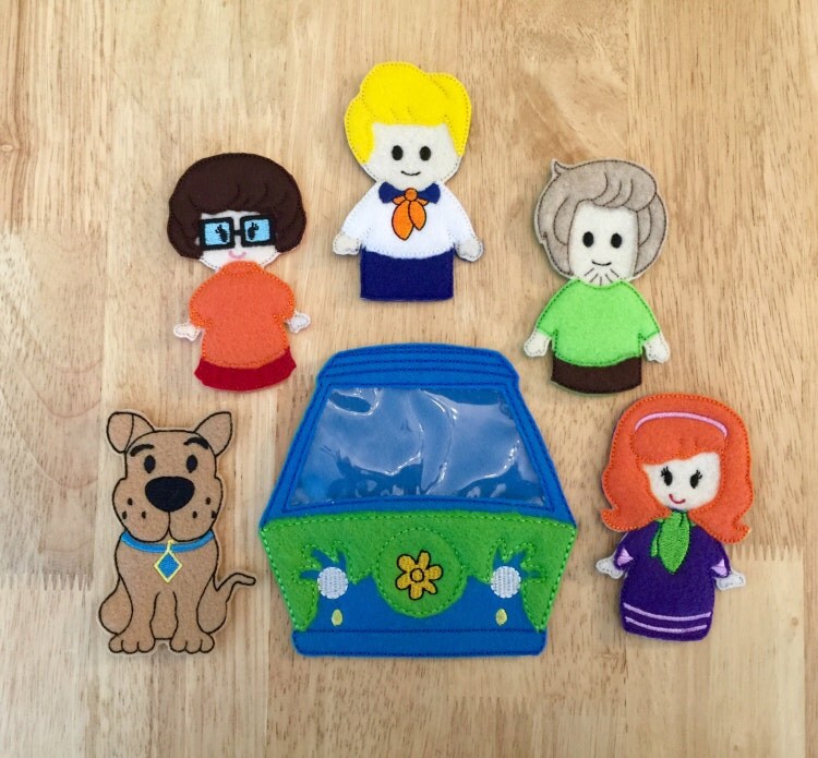 Scooby Doo Inspired Finger Puppets by FeltTooFun on Etsy