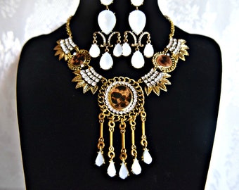 Ensemble COLLIER ART DECO, Gatsby le magnifique collier ensemble, des années 1920 des années