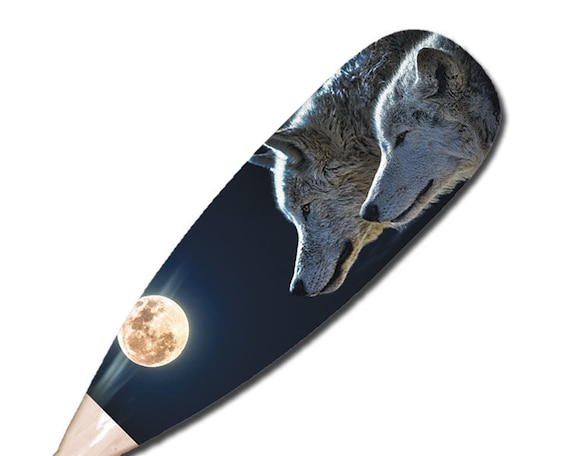 Miniature Wolf Paddle - 24" &amp; 14" - Hunters Gift - Wolf Decor - Wooden 