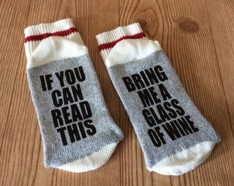 Bring Me A Cold Beer If You Can Read This Socks by IfTheSockFitz