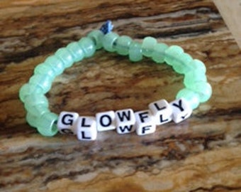 Items similar to Rainbow Glow in the Dark Kandi Choker and Leash Custom