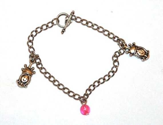 Items similar to Childrens charm bracelet - kids charm bracelet ...