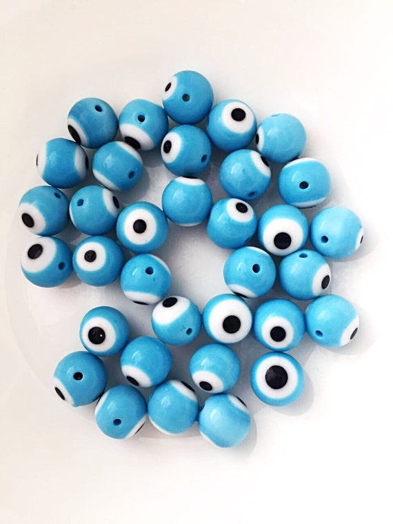 35 Pcs 10mm Evil Eye Glass Beads Evil Eye By