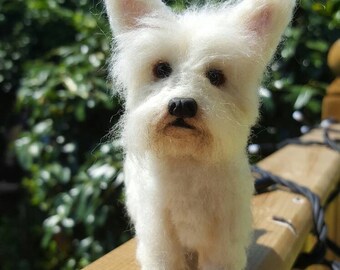 Handmade needle felted West Highland white terrier made to order