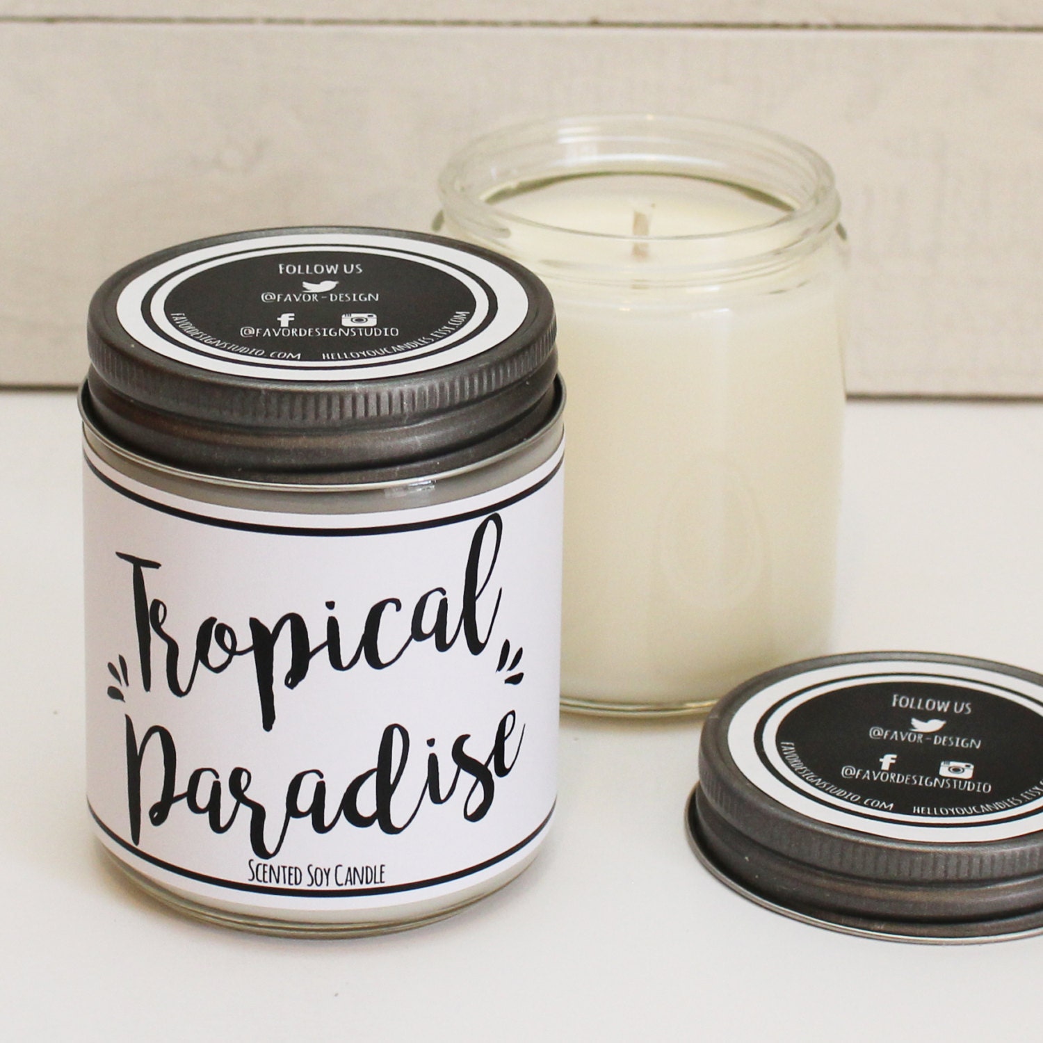 Tropical Paradise Scented Candle 8 oz Candle Scented Soy